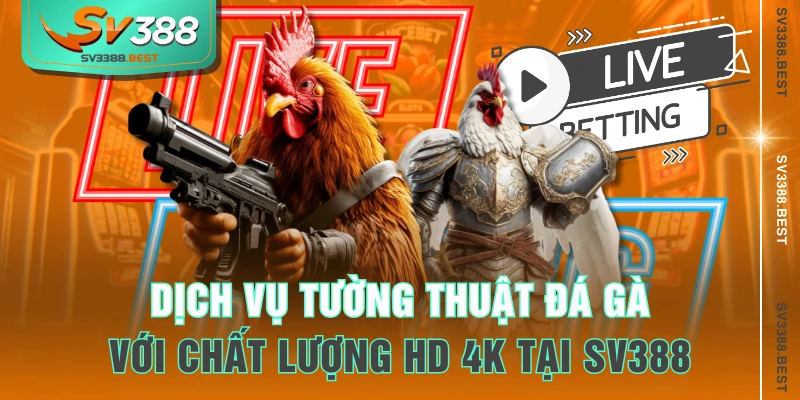 Dịch vụ tường thuật đá gà với chất lượng HD 4K tại SV388